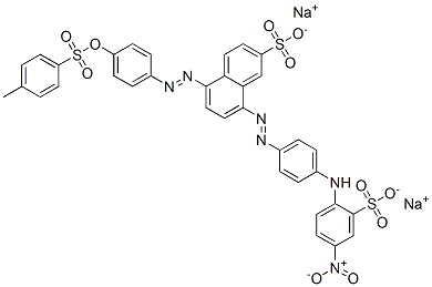 disodium 5-[[4-[[(4-methylphenyl)sulphonyl]oxy]phenyl]azo]-8-[[4-[(4-nitro-2-sulphonatophenyl)amino]phenyl]azo]naphthalene-2-sulphonate CAS#: 72968-80-0