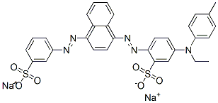 disodium 5-[ethyltolylamino]-2-[[4-[(3-sulphonatophenyl)azo]-1-naphthyl]azo]benzenesulphonate CAS#: 73398-26-2
