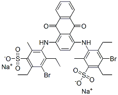 disodium 6,6'-[(9,10-dihydro-9,10-dioxo-1,4-anthrylene)diimino]bis[4-bromo-3,5-diethyltoluene-2-sulphonate] CAS#: 72152-60-4