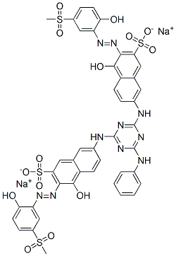 disodium 7,7'-[[6-(phenylamino)-1,3,5-triazine-2,4-diyl]diimino]bis[4-hydroxy-3-[[2-hydroxy-5-(methylsulphonyl)phenyl]azo]naphthalene-2-sulphonate] CAS#: 72152-63-7