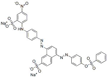 disodium 8-[[4-[(4-nitro-2-sulphonatophenyl)amino]phenyl]azo]-5-[[4-[(phenylsulphonyl)oxy]phenyl]azo]naphthalene-2-sulphonate CAS#: 72986-61-9