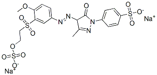 disodium p-[4,5-dihydro-4-[[4-methoxy-3-[[2-(sulphonatooxy)ethyl]sulphonyl]phenyl]azo]-3-methyl-5-oxo-1H-pyrazol-1-yl]benzenesulphonate CAS#: 72121-81-4