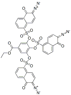 ethyl 3,4,5-tris[[(6-diazo-5,6-dihydro-5-oxo-1-naphthyl)sulphonyl]oxy]benzoate CAS#: 73003-81-3