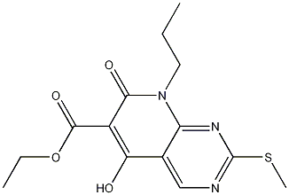 ethyl 5-hydroxy-2-(methylthio)-7-oxo-8-propyl-7,8-dihydropyrido[2,3-d]pyrimidine-6-carboxylate CAS#: 76360-85-5