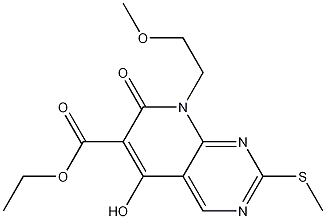 ethyl 5-hydroxy-8-(2-methoxyethyl)-2-(methylthio)-7-oxo-7,8-dihydropyrido[2,3-d]pyrimidine-6-carboxylate CAS#: 76360-90-2