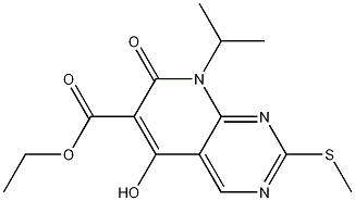 ethyl 5-hydroxy-8-isopropyl-2-(methylthio)-7-oxo-7,8-dihydropyrido[2,3-d]pyrimidine-6-carboxylate CAS#: 76360-86-6