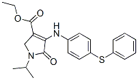 ethyl 5-oxo-4-[(4-phenylsulfanylphenyl)amino]-1-propan-2-yl-2H-pyrrole -3-carboxylate CAS#: 77711-88-7