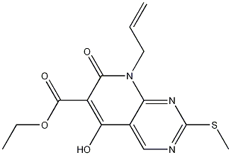ethyl 8-allyl-5-hydroxy-2-(methylthio)-7-oxo-7,8-dihydropyrido[2,3-d]pyrimidine-6-carboxylate CAS#: 76360-94-6
