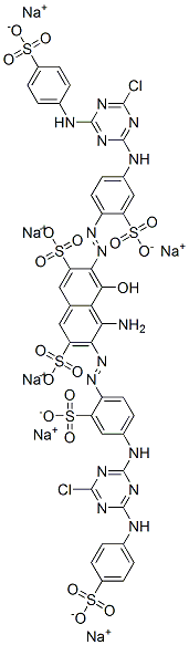 hexasodium 4-amino-3,6-bis[[4-[[4-chloro-6-[(4-sulphonatophenyl)amino]-1,3,5-triazin-2-yl]amino]-2-sulphonatophenyl]azo]-5-hydroxynaphthalene-2,7-disulphonate CAS#: 73398-36-4