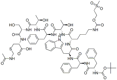 l-Cysteine, S-[(acetylamino)methyl]-N-[N-[N-[N-[N-[N2-[N-[N-[N-[(1,1-dimethylethoxy)carbonyl]-l-phenylalanyl]-l-phenylalanyl]-l-tryptophyl]-N6-[[2-(methylsulfonyl)ethoxy]carbonyl]-l-lysyl]-l-threonyl]-l-phenylalanyl]-l-threonyl]-l-seryl]-, CAS#: 76408-79-2