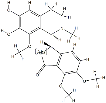 l-alpha-methyl-8-methoxy-6,7-dihydroxy-1-(6,7-dimethoxy-3-phthalidyl)-1,2,3,4-tetrahydroisoquinoline CAS#: 78213-27-1