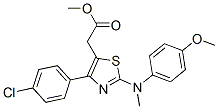 methyl 2-[4-(4-chlorophenyl)-2-[(4-methoxyphenyl)methylamino]-1,3-thia zol-5-yl]acetate CAS#: 74241-27-3