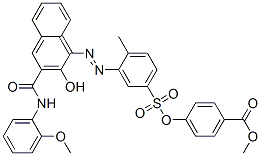methyl 4-[[[3-[[2-hydroxy-3-[[(2-methoxyphenyl)amino]carbonyl]-1-naphthyl]azo]-4-methylphenyl]sulphonyl]oxy]benzoate CAS#: 72066-77-4