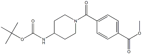 methyl 4-(4-(tert-butoxycarbonylamino)piperidine-1-carbonyl)benzoate CAS#: 784177-42-0