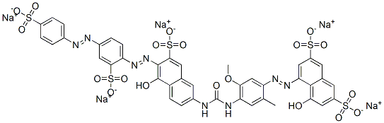 pentasodium 4-hydroxy-5-[[4-[[[[5-hydroxy-7-sulphonato-6-[[2-sulphonato-4-[(4-sulphonatophenyl)azo]phenyl]azo]-2-naphthyl]amino]carbonyl]amino]-5-methoxy-o-tolyl]azo]naphthalene-2,7-disulphonate CAS#: 72987-21-4