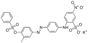potassium 2-[[4-[[3-methyl-4-[(phenylsulphonyl)oxy]phenyl]azo]phenyl]amino]-5-nitrobenzenesulphonate CAS#: 75627-29-1