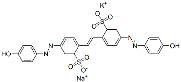 potassium sodium 4,4'-bis[(4-hydroxyphenyl)azo]stilbene-2,2'-disulphonate CAS#: 79069-96-8