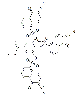 propyl 3,4,5-tris[[(6-diazo-5,6-dihydro-5-oxo-1-naphthyl)sulphonyl]oxy]benzoate CAS#: 73003-79-9