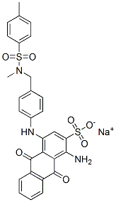 sodium 1-amino-9,10-dihydro-4-[[4-[[methyl[(4-methylphenyl)sulphonyl]amino]methyl]phenyl]amino]-9,10-dioxoanthracene-2-sulphonate CAS#: 72828-82-1