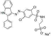 sodium 2-[[[2,5-dichloro-4-[(2-phenyl-1H-indol-3-yl)azo]phenyl]sulphonyl]amino]ethanesulphonate CAS#: 72968-75-3