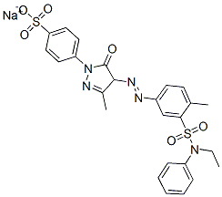sodium 4-[4-[[3-[(ethylanilino)sulphonyl]-4-methylphenyl]azo]-4,5-dihydro-3-methyl-5-oxo-1H-pyrazol-1-yl]benzenesulphonate CAS#: 72968-72-0