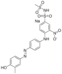sodium 4-[[4-[(4-hydroxy-m-tolyl)azo]phenyl]amino]-N-(methylsulphonyl)-3-nitrobenzenesulphonamidate CAS#: 75198-81-1