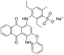 sodium 4-[(4-amino-9,10-dihydro-9,10-dioxo-3-phenoxy-1-anthryl)amino]-3,5-diethyltoluene-2-sulphonate CAS#: 72828-88-7