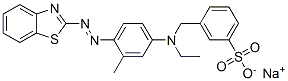 sodium m-[[[4-(benzothiazol-2-ylazo)-m-tolyl]ethylamino]methyl]benzenesulphonate CAS#: 72968-74-2