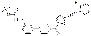 tert-butyl 3-(1-(5-((2-fluorophenyl)ethynyl)furan-2-carbonyl)piperidin-4-yl)benzylcarbaMate CAS#: 725228-52-4