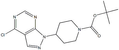 tert-butyl 4-(4-chloro-1H-pyrazolo[3,4-d]pyrimidin-1-yl)piperidine-1-carboxylate CAS#: 791852-35-2