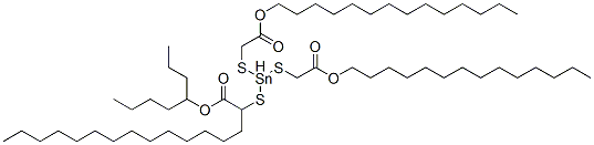 tetradecyl 4-octyl-7-oxo-4-[[2-oxo-2-(tetradecyloxy)ethyl]thio]-8-oxa-3,5-dithia-4-stannadocosanoate CAS#: 74162-83-7