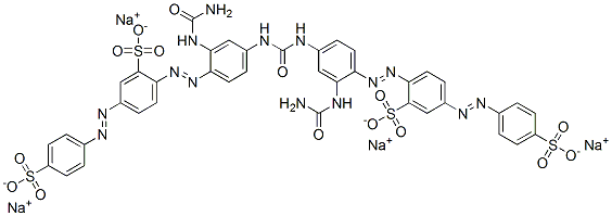 tetrasodium 2,2'-[carbonylbis[imino[2-[(aminocarbonyl)amino]-4,1-phenylene]azo]]bis[5-[(4-sulphonatophenyl)azo]benzenesulphonate] CAS#: 72829-40-4