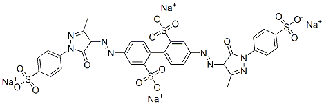 tetrasodium 4,4'-bis[[4,5-dihydro-3-methyl-5-oxo-1-(4-sulphonatophenyl)-1H-pyrazol-4-yl]azo][1,1'-biphenyl]-2,2'-disulphonate CAS#: 72927-70-9