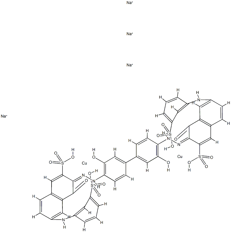 tetrasodium [mu-[[3,3'-[(3,3'-dihydroxy[1,1'-biphenyl]-4,4'-diyl)bis(azo)]bis[4-hydroxy-6-(3-sulphoanilino)naphthalene-2-sulphonato]](8-)]]dicuprate(4-) CAS#: 74432-30-7