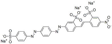 trisodium 2-[2-(4-nitro-2-sulphonatophenyl)vinyl]-5-[[4-[(4-sulphonatophenyl)azo]phenyl]azo]benzenesulphonate CAS#: 74764-74-2