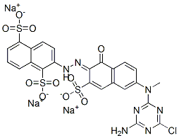 trisodium 2-[(2E)-2-[6-[(4-amino-6-chloro-1,3,5-triazin-2-yl)-methyl-a mino]-1-oxo-3-sulfonato-naphthalen-2-ylidene]hydrazinyl]naphthalene-1, 5-disulfonate CAS#: 75026-84-5