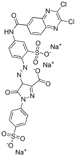 trisodium 4-[[4-[[(2,3-dichloro-6-quinoxalinyl)carbonyl]amino]-2-sulphonatophenyl]azo]-4,5-dihydro-5-oxo-1-(4-sulphonatophenyl)-1H-pyrazole-3-carboxylate CAS#: 75199-00-7