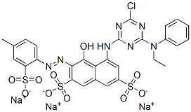 trisodium 5-[[4-chloro-6-(ethylphenylamino)-1,3,5-triazin-2-yl]amino]-4-hydroxy-3-[(4-methyl-2-sulphonatophenyl)azo]naphthalene-2,7-disulphonate CAS#: 73816-74-7