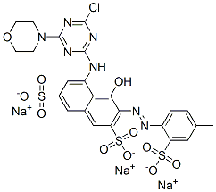 trisodium 5-[[4-chloro-6-(morpholino)-1,3,5-triazin-2-yl]amino]-4-hydroxy-3-[(4-methyl-2-sulphonatophenyl)azo]naphthalene-2,7-disulphonate CAS#: 72927-92-5