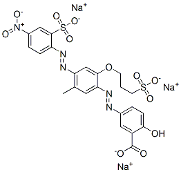 trisodium 5-[[5-methyl-4-[(4-nitro-2-sulphonatophenyl)azo]-2-(3-sulphonatopropoxy)phenyl]azo]salicylate CAS#: 74186-17-7