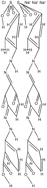 trisodium bis[2-[[2,4-dihydroxy-3-[(2-methyl-4-sulphophenyl)azo]phenyl]azo]benzoato(3-)]chromate(3-) CAS#: 75234-41-2