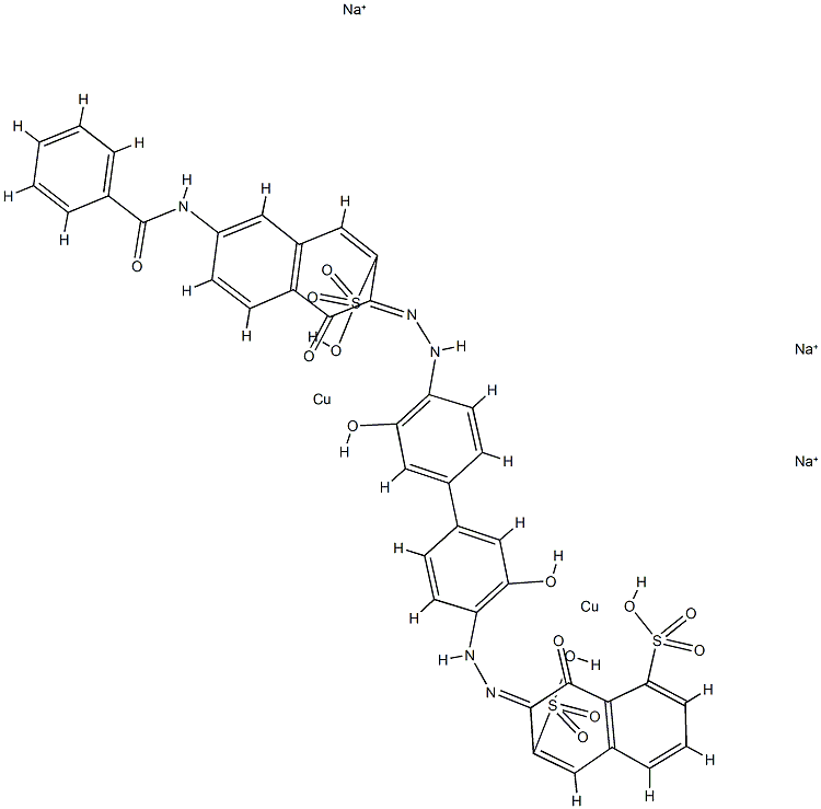 trisodium [mu-[7-[[4'-[[6-benzamido-1-hydroxy-3-sulpho-2-naphthyl]azo]-3,3'-dihydroxy[1,1'-biphenyl]-4-yl]azo]-8-hydroxynaphthalene-1,6-disulphonato(7-)]]dicuprate(3-) CAS#: 75214-64-1