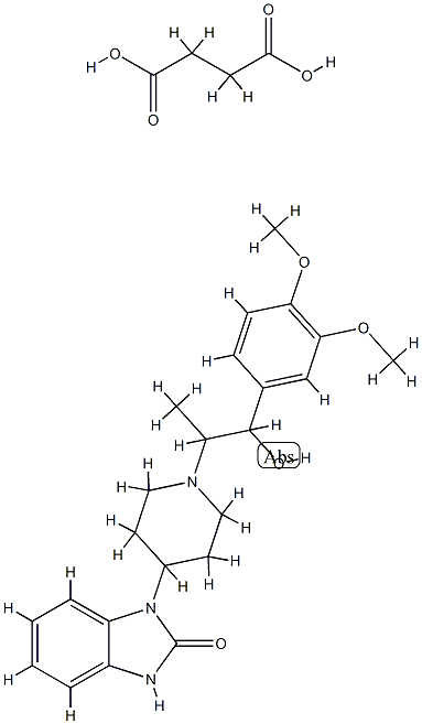 1-[1-[2-(3,4-Dimethoxyphenyl)-2-hydroxy-1-methylethyl]-4-piperidinyl]-1,3-dihydro-2H-benzimidazole-2-one/butanedioic acid,(1:x) CAS#: 85984-40-3