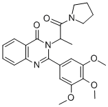 1-(1-Oxo-2-(4-oxo-2-(3,4,5-trimethoxyphenyl)-3(4H)-quinazolinyl)propyl )pyrrolidine CAS#: 83409-10-3