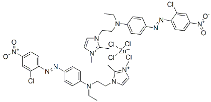 1-[2-[[4-[(2-chloro-4-nitrophenyl)azo]phenyl]ethylamino]ethyl]-2,3-dimethyl-1H-imidazolium tetrachlorozincate(2-) CAS#: 85763-59-3