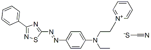 1-[2-[ethyl[4-[(3-phenyl-1,2,4-thiadiazol-5-yl)azo]phenyl]amino]ethyl]pyridinium thiocyanate CAS#: 84000-78-2
