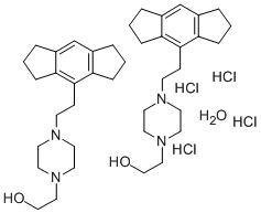 1-(2-(s-Hydrindacen-4-yl)ethyl)-4-(2-hydroxyethyl)piperazine dihydroch loride hemihydrate CAS#: 82875-66-9