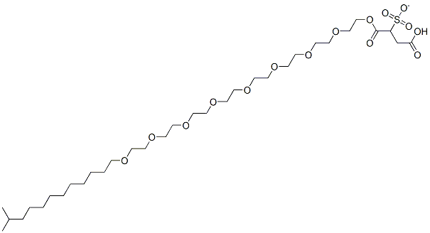 1-[23-(isotridecyloxy)-3,6,9,12,15,18,21-heptaoxatricos-1-yl] dihydrogen 2-sulphonatosuccinate CAS#: 85371-55-7