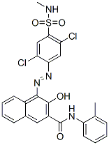 1-(2,5-Dichloro-4-(N-methylsulfamoyl)phenylazo)-2-hydroxy-N-(2-tolyl)-3-naphthamide CAS#: 85776-13-2
