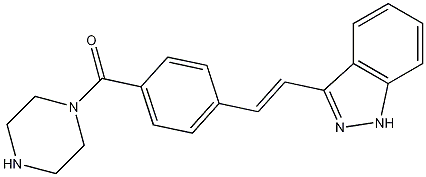 1-[4-[(1E)-2-(1H-Indazol-3-yl)ethenyl]benzoyl]piperazine CAS#: 841258-76-2